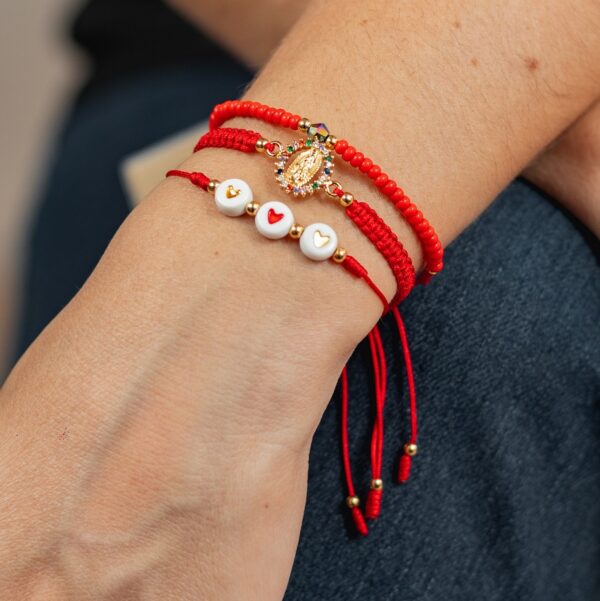 Pulsera Set Virgen Guadalupe Roja-Italia saenz